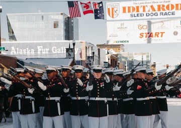 Silent Drill Platoon Opens for the Iditarod