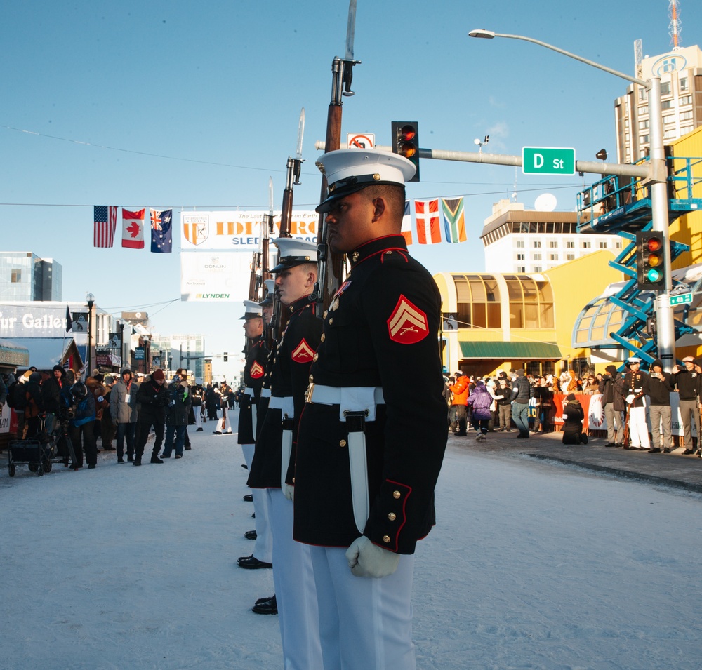 Silent Drill Platoon Performs at the Iditarod