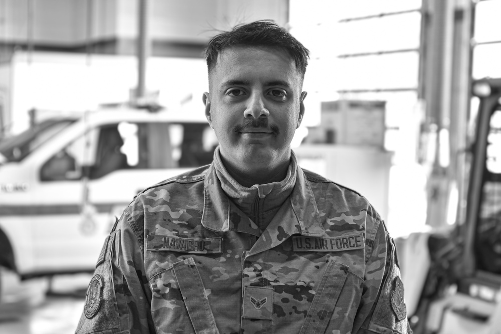 Airman 1st Class Bronsen Navarro portrait from the 110th Wing