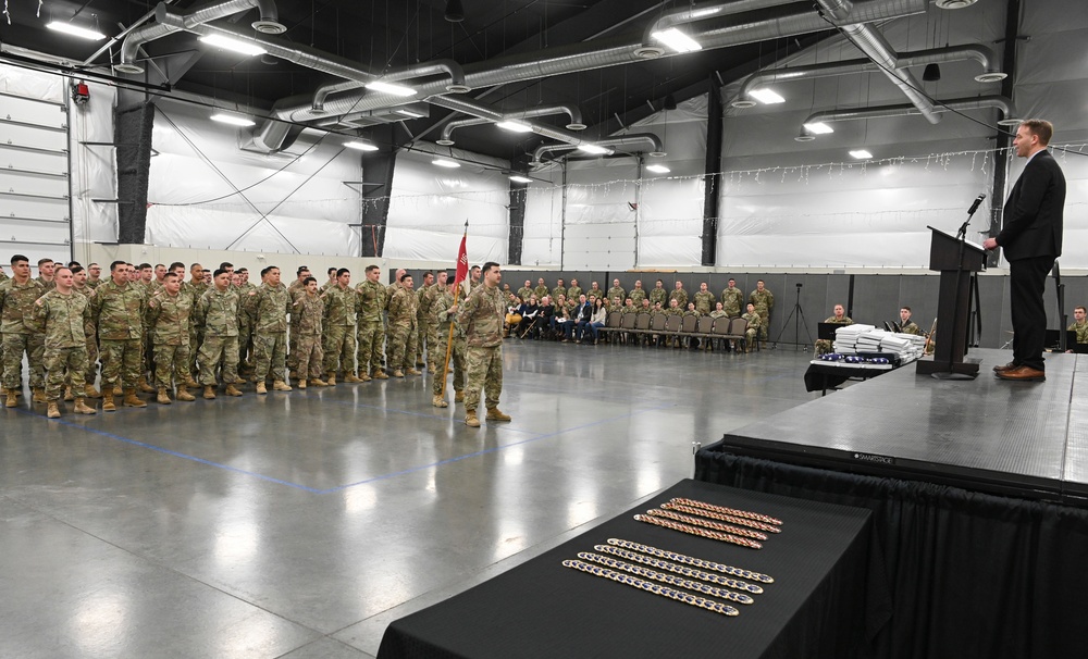 Demobilization Ceremony for Bravo Company, 3rd Battalion, 116th Cavalry Regiment