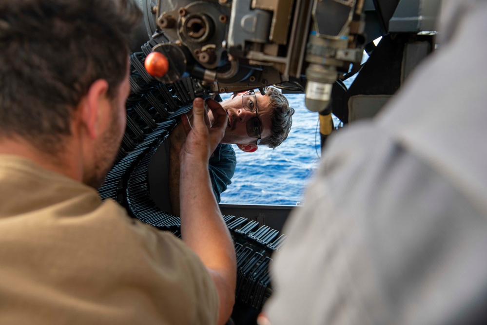 Wayne E. Meyer Sailor Performs Maintenance