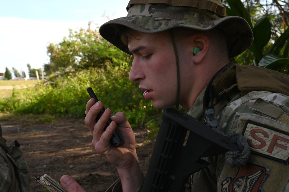 3rd AEW Security Forces personnel practice TCCC during AR 23-1