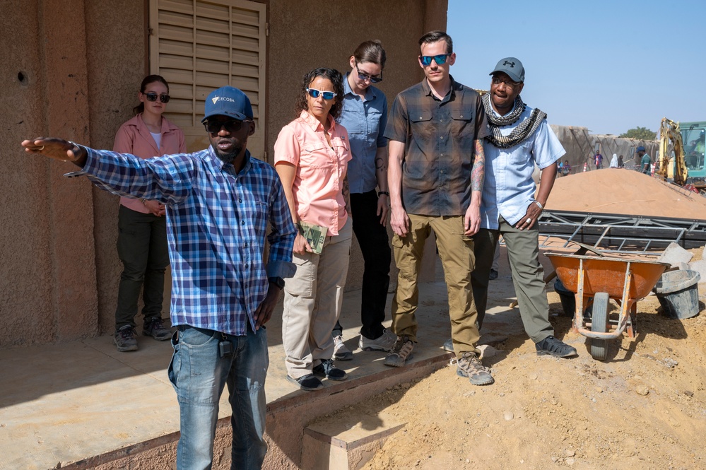 AB 201 CA Bn meets with Mayor, tours school classroom construction.