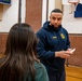 Recruit Training Command Sailors workout with local high schoolers