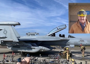 NAVSUP FLC San Diego employee stops fire during hot pit refueling evolution at Naval Air Station Lemoore, averting potential disaster