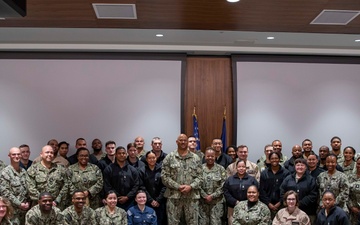 Vice Adm. John Fuller, Naval Inspector General led a discussion on professional development