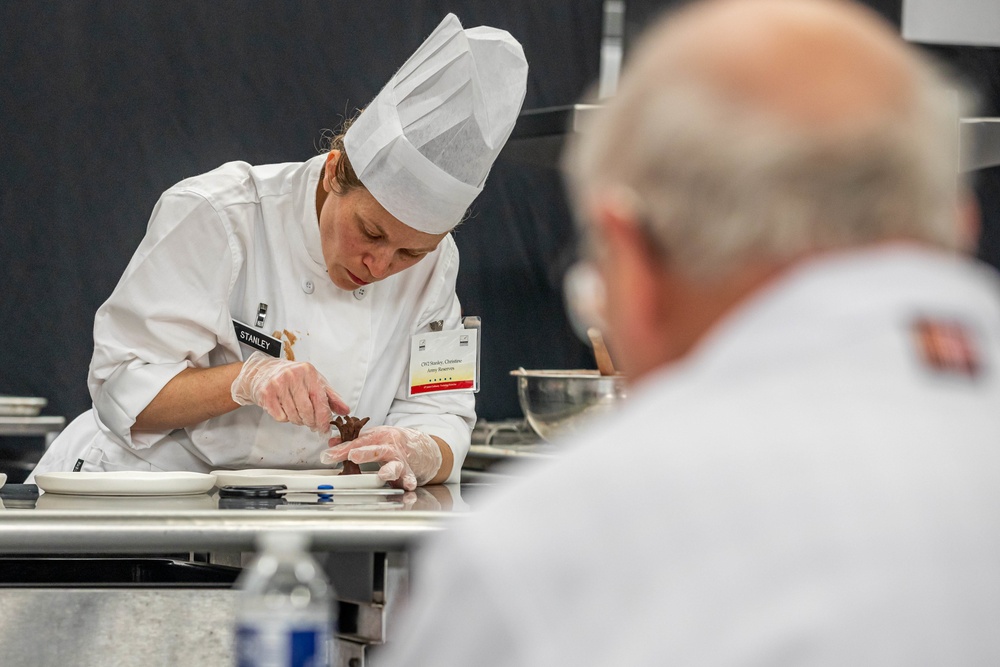 Chief Warrant Officer 2 Christine Stanley designs her chocolate tree