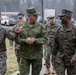 U.S. Marine Corps Col. Reginald J. McClam gives a base tour to the Commandant of the Columbian Marine Corps