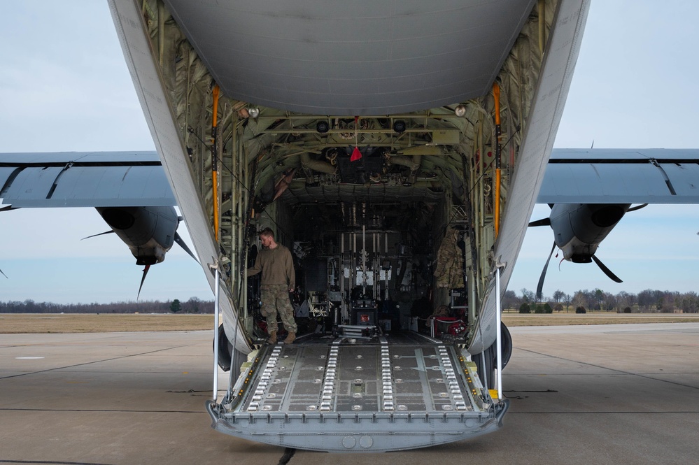 C-130J's land on Scott Air Force Base