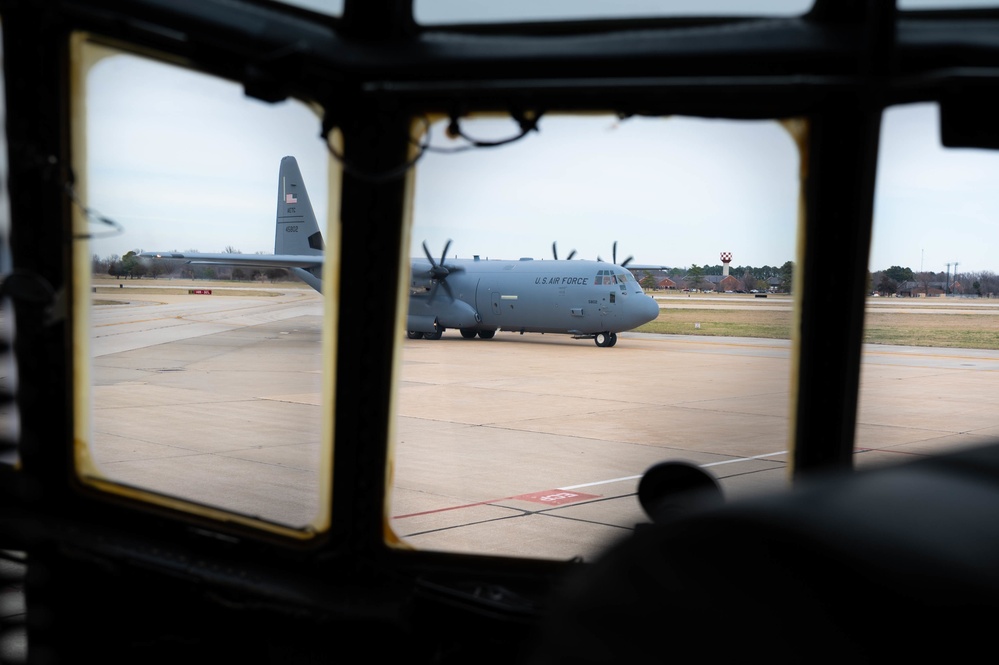 C-130J's land on Scott Air Force Base