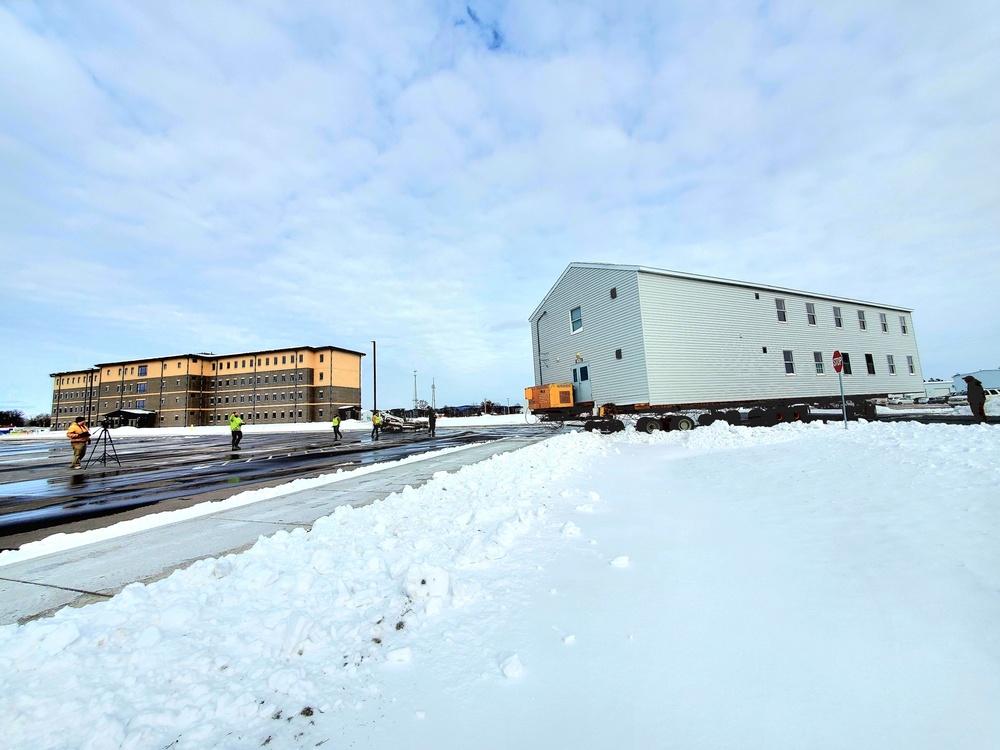 History made: Contractor moves first two World War II-era barracks at Fort McCoy