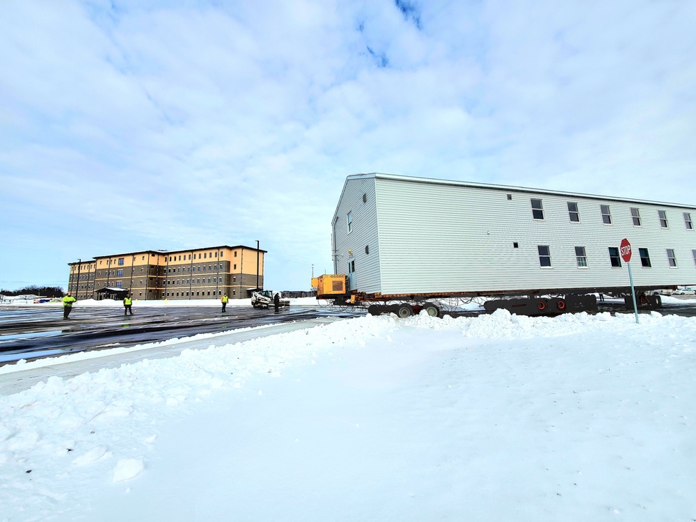 History made: Contractor moves first two World War II-era barracks at Fort McCoy