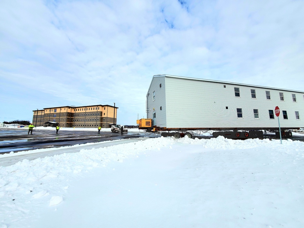 History made: Contractor moves first two World War II-era barracks at Fort McCoy