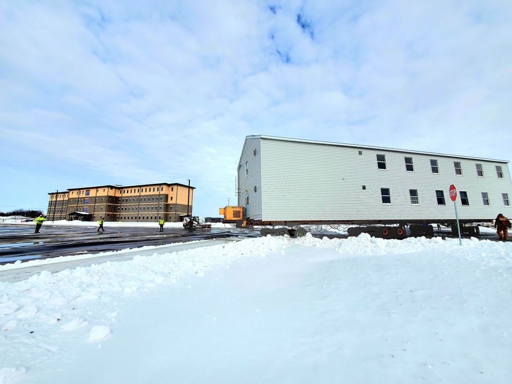 History made: Contractor moves first two World War II-era barracks at Fort McCoy