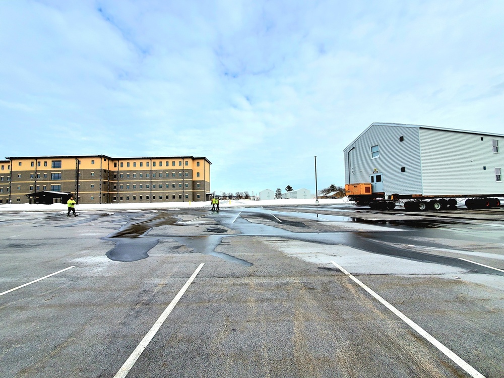 History made: Contractor moves first two World War II-era barracks at Fort McCoy