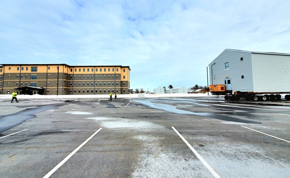 History made: Contractor moves first two World War II-era barracks at Fort McCoy