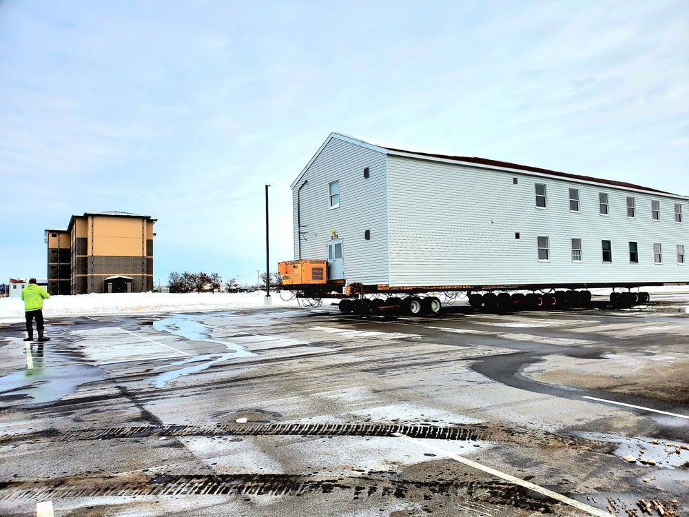 History made: Contractor moves first two World War II-era barracks at Fort McCoy