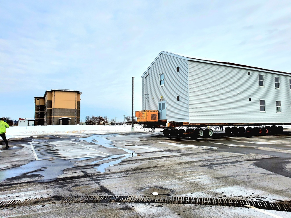 History made: Contractor moves first two World War II-era barracks at Fort McCoy