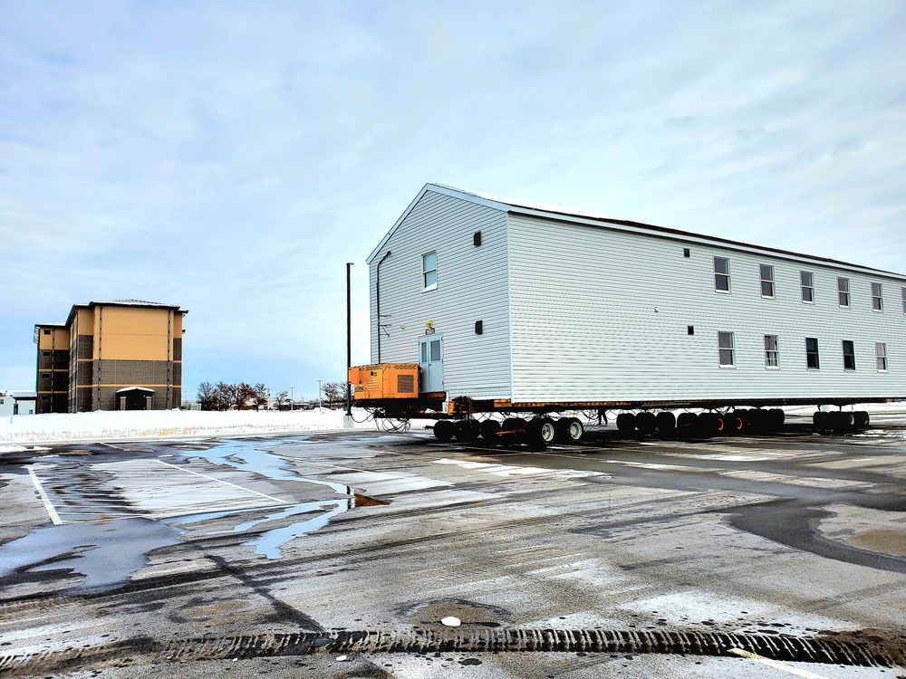 History made: Contractor moves first two World War II-era barracks at Fort McCoy