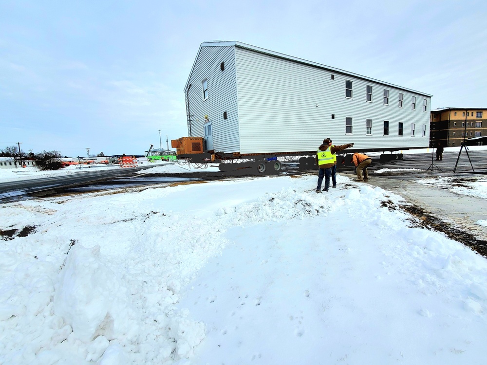 History made: Contractor moves first two World War II-era barracks at Fort McCoy