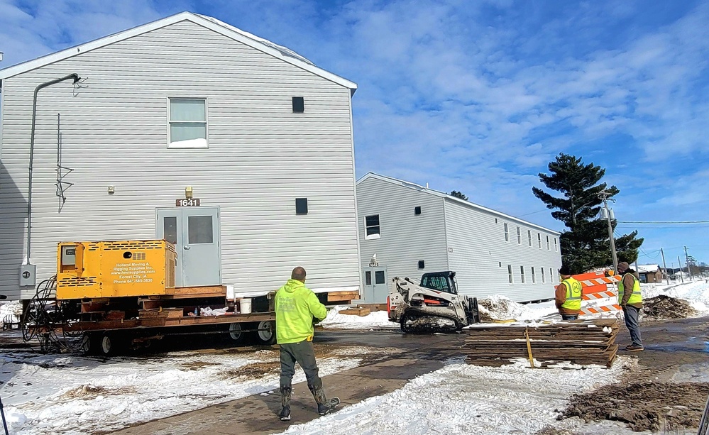 History made: Contractor moves first two World War II-era barracks at Fort McCoy