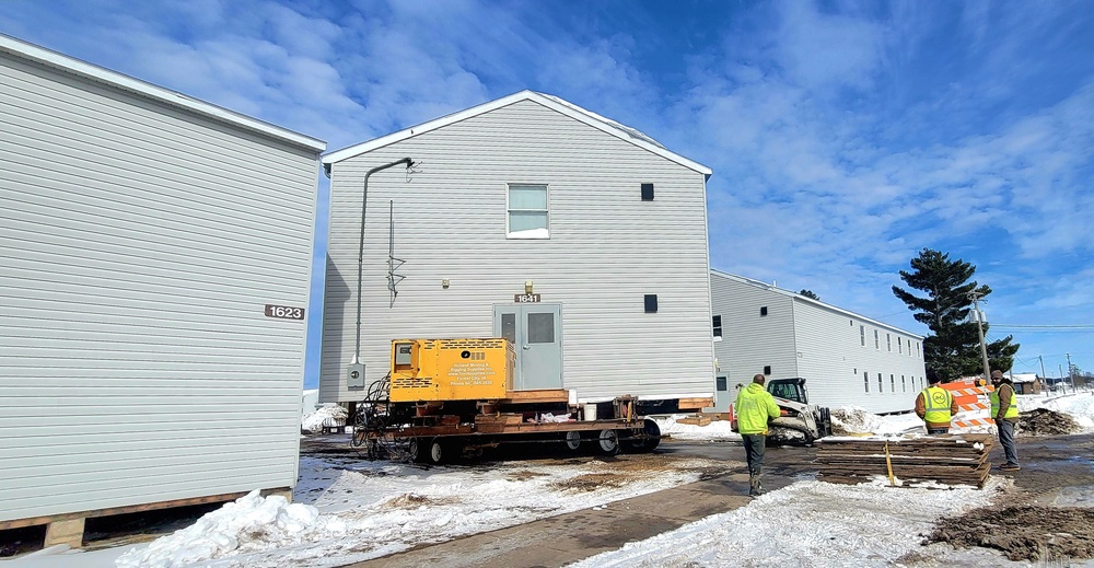 History made: Contractor moves first two World War II-era barracks at Fort McCoy