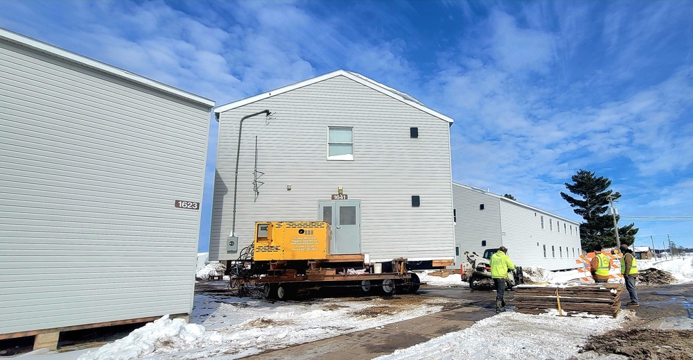 History made: Contractor moves first two World War II-era barracks at Fort McCoy