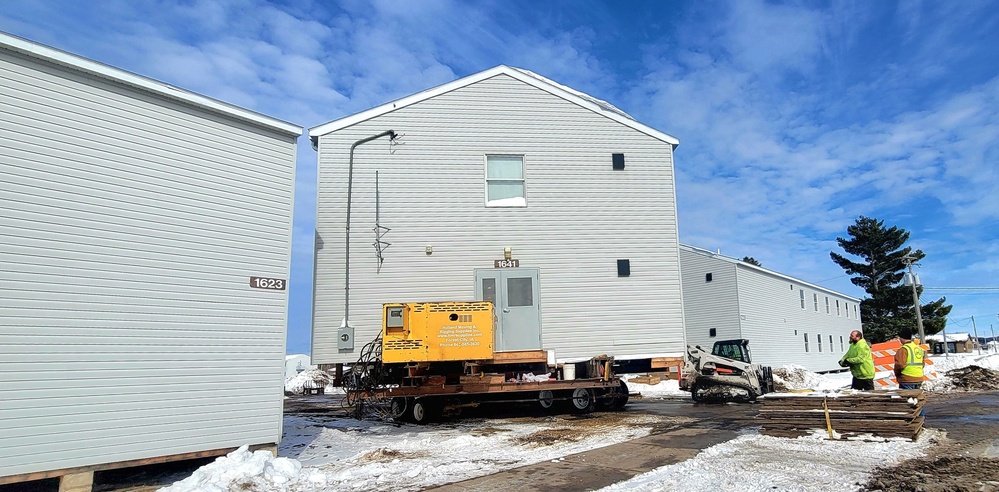 History made: Contractor moves first two World War II-era barracks at Fort McCoy