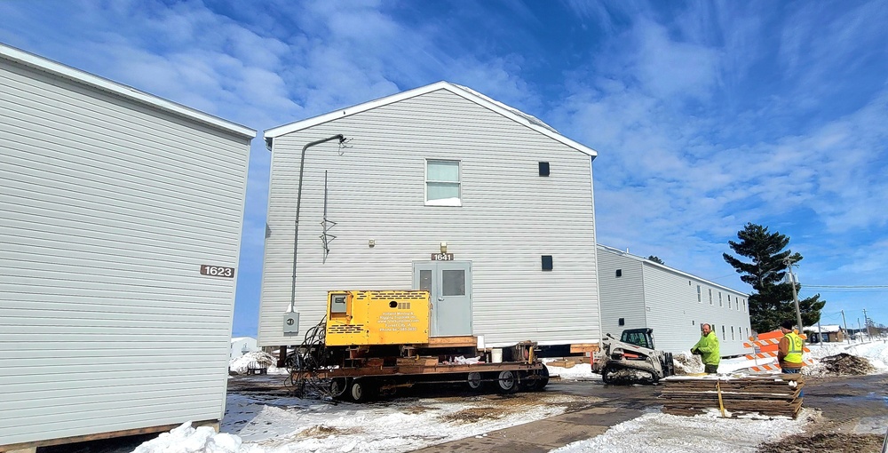 History made: Contractor moves first two World War II-era barracks at Fort McCoy