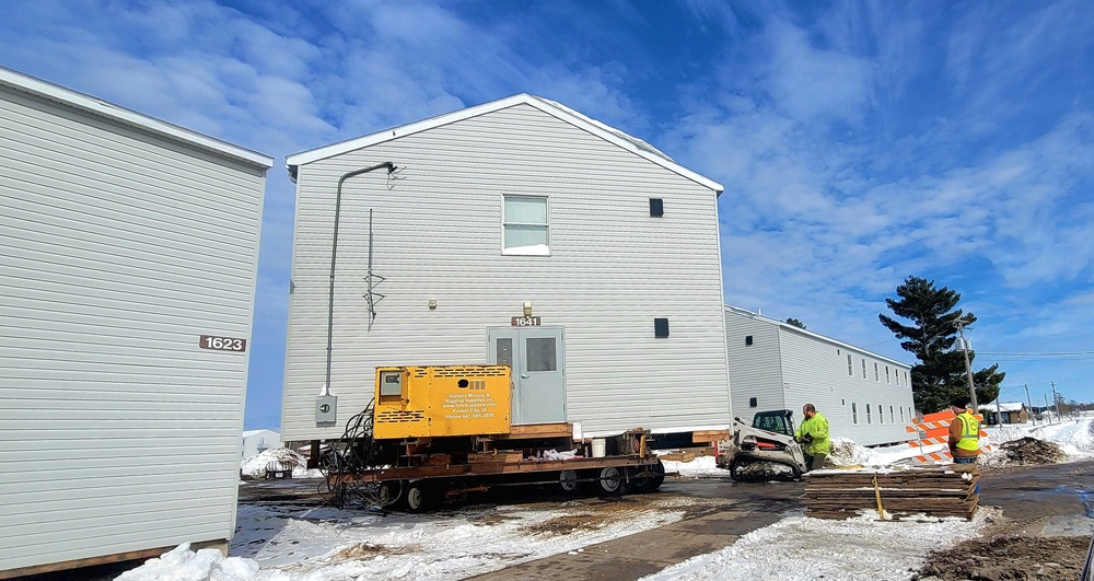 History made: Contractor moves first two World War II-era barracks at Fort McCoy