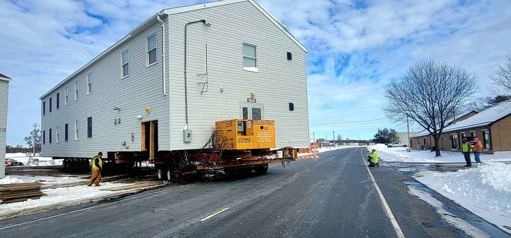 History made: Contractor moves first two World War II-era barracks at Fort McCoy