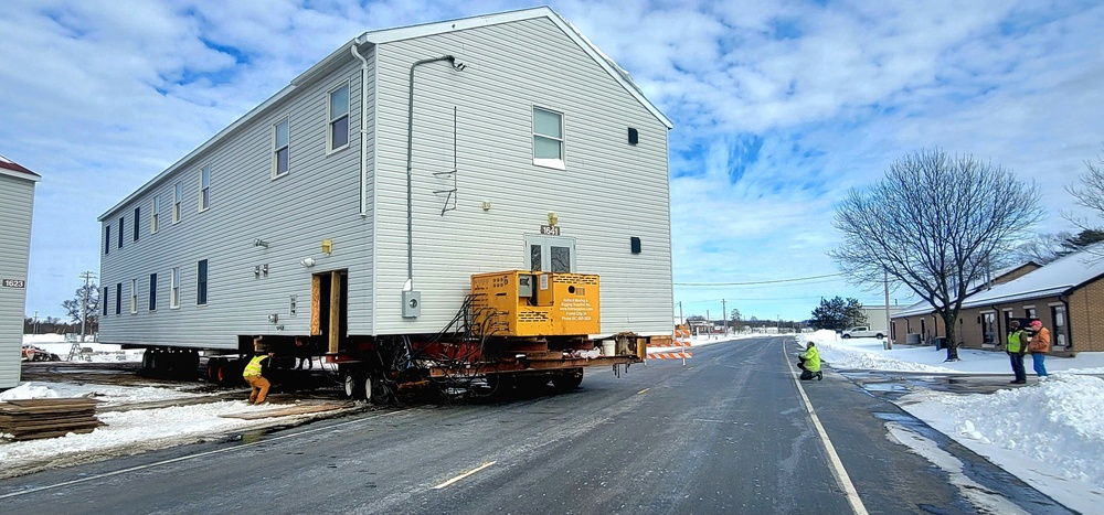 History made: Contractor moves first two World War II-era barracks at Fort McCoy