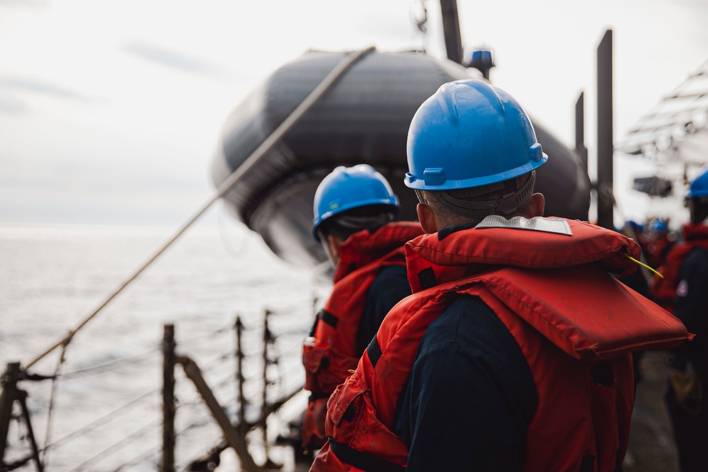 Man Overboard Drill Aboard USS McFaul