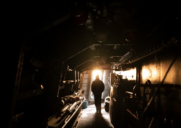 USS McFaul Sails the Atlantic Ocean