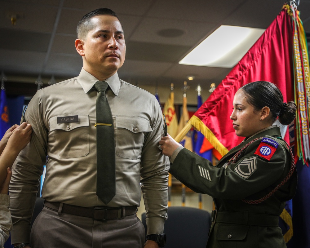 Sgt. Maj. Michael Castro Gets Promoted