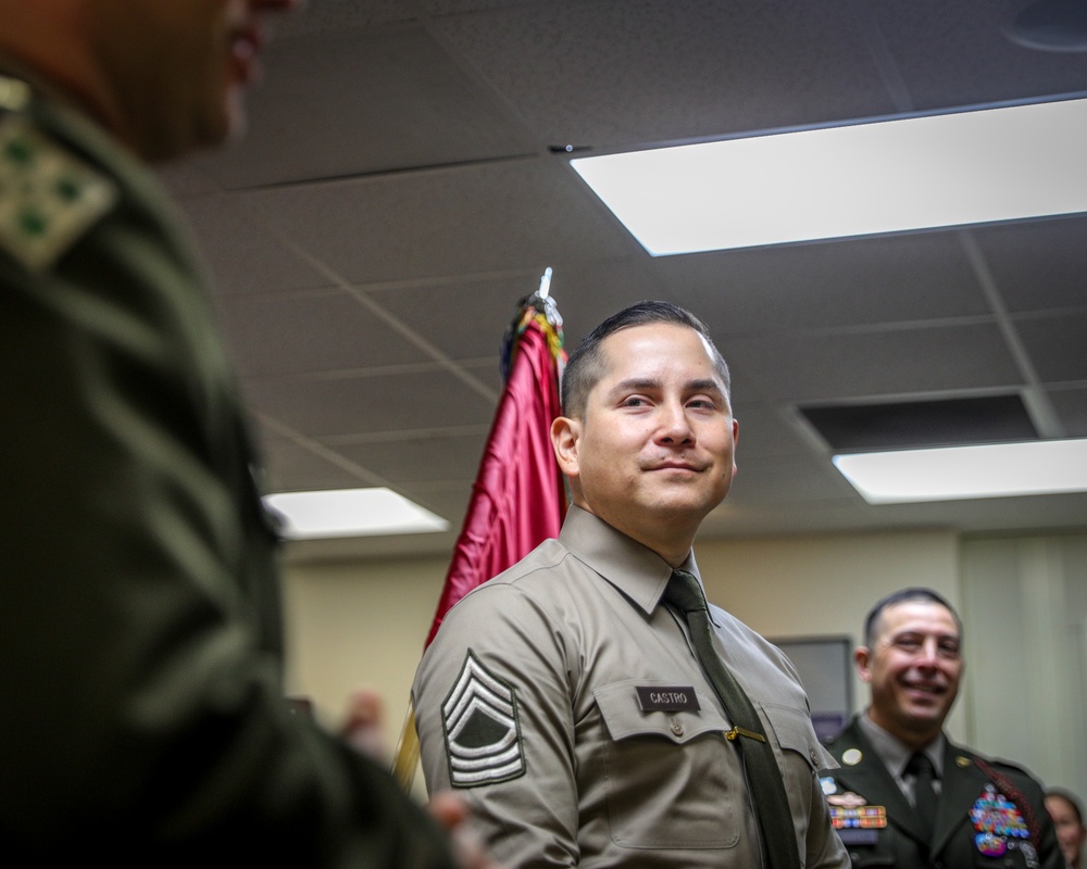 Sgt. Maj. Michael Castro Gets Promoted