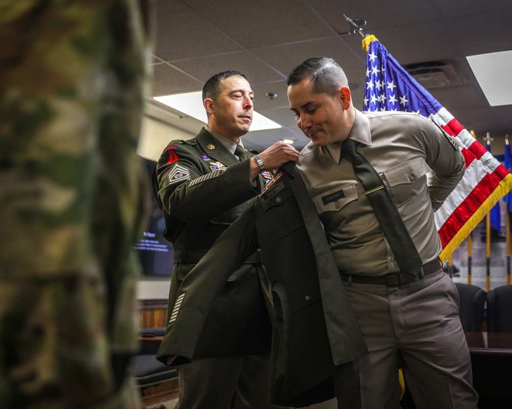 Sgt. Maj. Michael Castro Gets Promoted