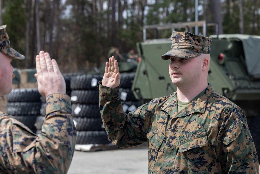 2d LAR LCpl Bryce Lien Reenlistment