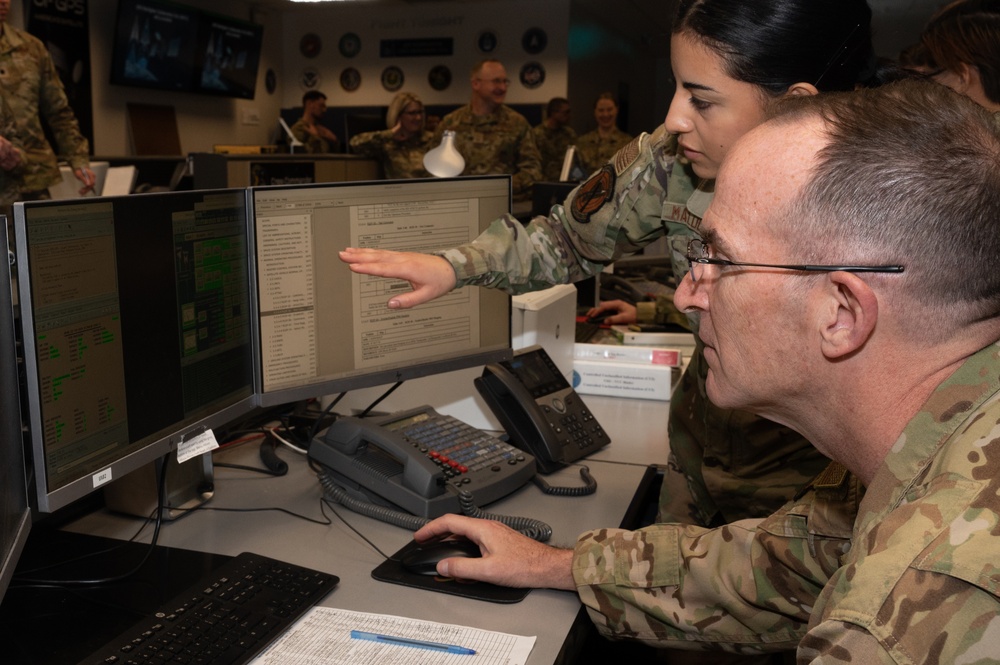 Lt. Gen. Healy visiting 19th Space Operations Squadron at Schreiver Space Force Base