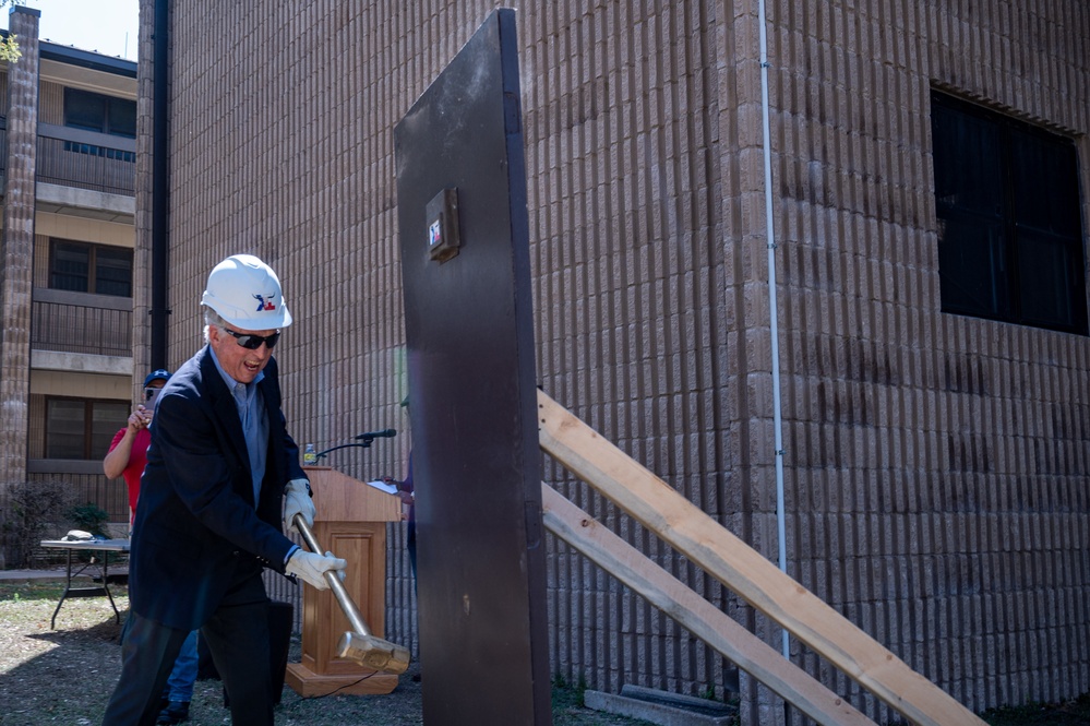 Laughlin begins groundbreaking at the Ricks Hall dormitory