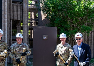 Laughlin begins groundbreaking at the Ricks Hall dormitory