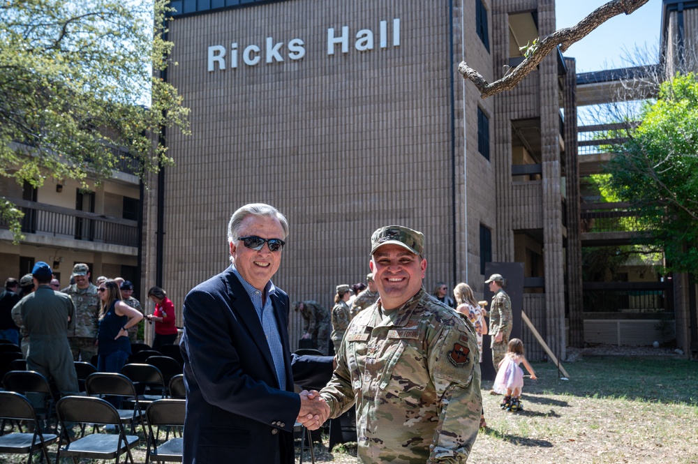 Laughlin begins groundbreaking at the Ricks Hall dormitory