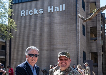 Laughlin begins groundbreaking at the Ricks Hall dormitory