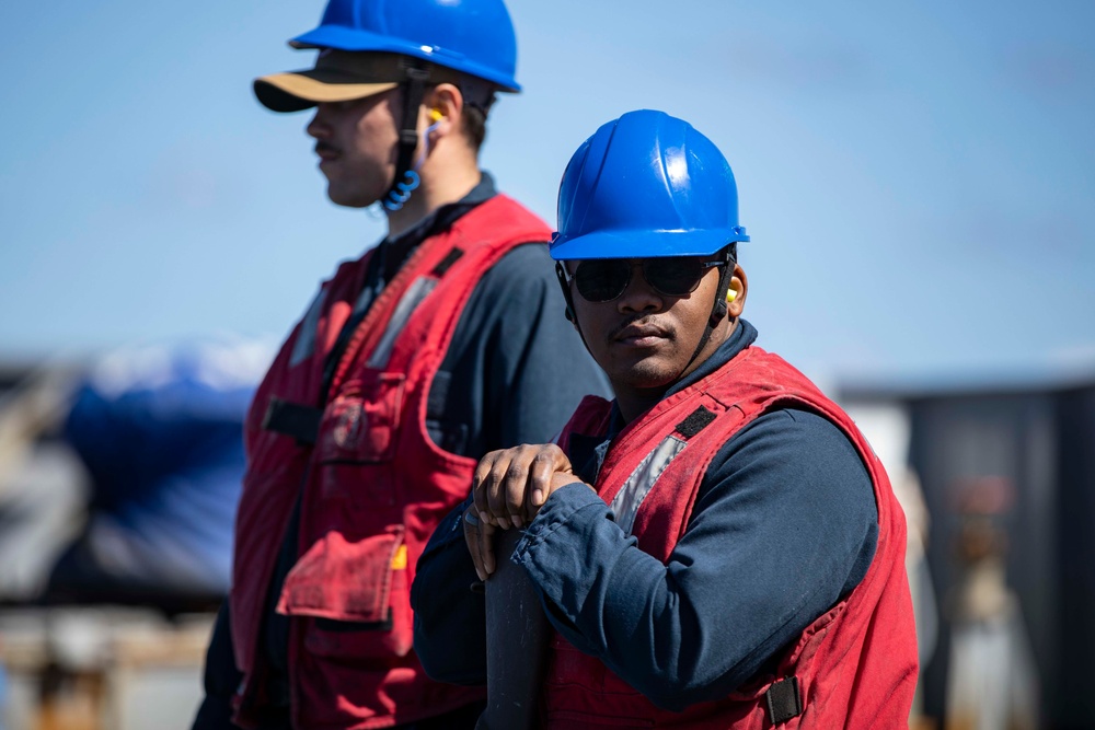 USS Normandy Conducts Replenishment-at-Sea