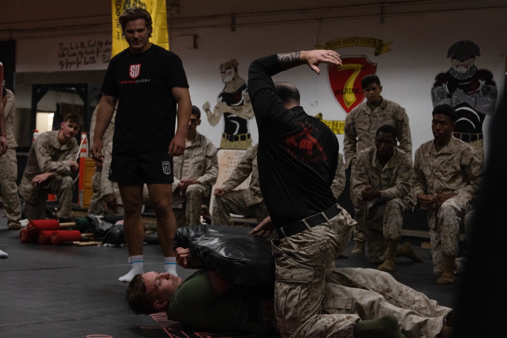 San Diego Legion train with Marines Corps Martial Arts instructors at MCAGCC