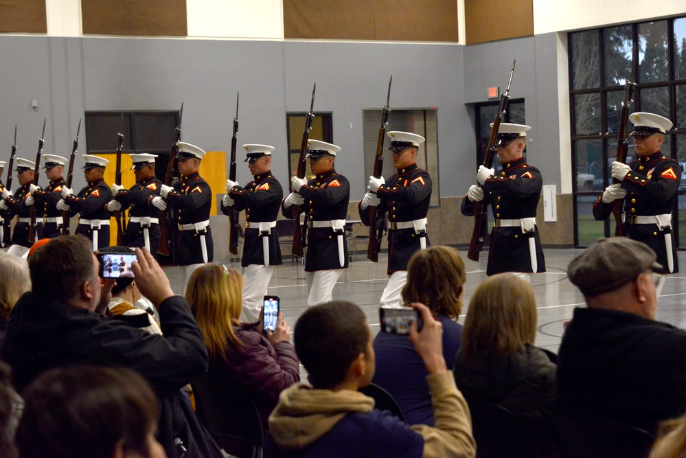 The Silent Drill Platoon Performs in Oregon