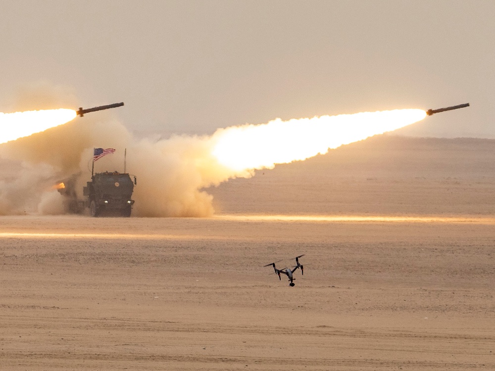 Task Force Spartan, KLF Field Artillery combined for joint fire mission during exercise Al Tahreer