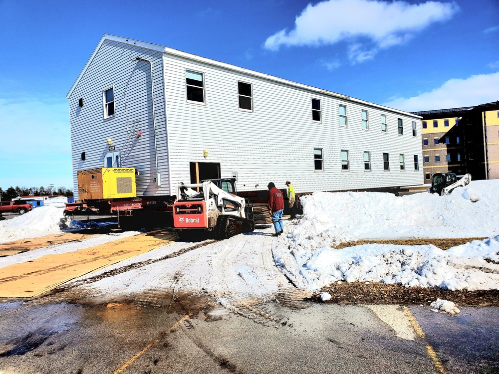 History made: Contractor moves first two World War II-era barracks at Fort McCoy