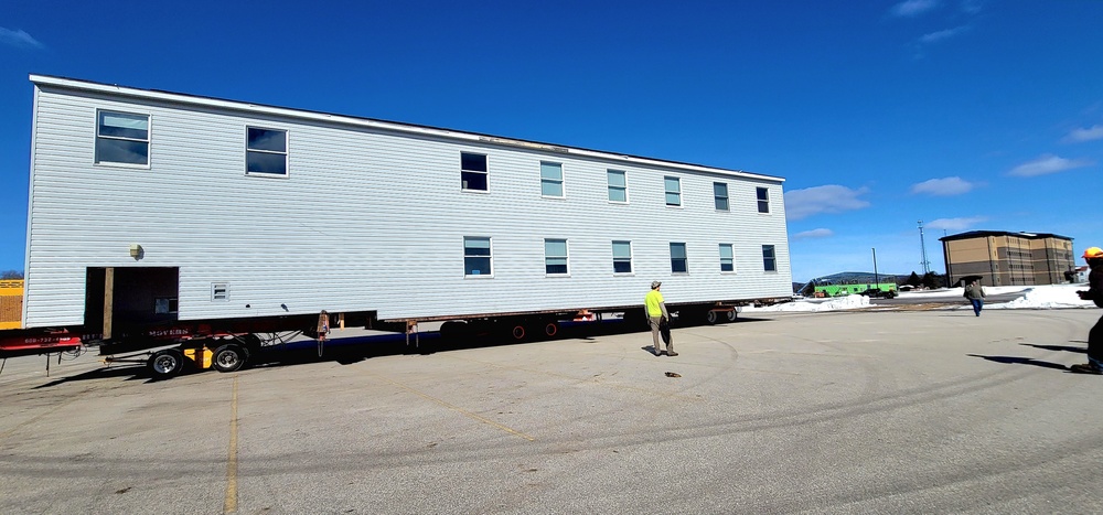 History made: Contractor moves first two World War II-era barracks at Fort McCoy