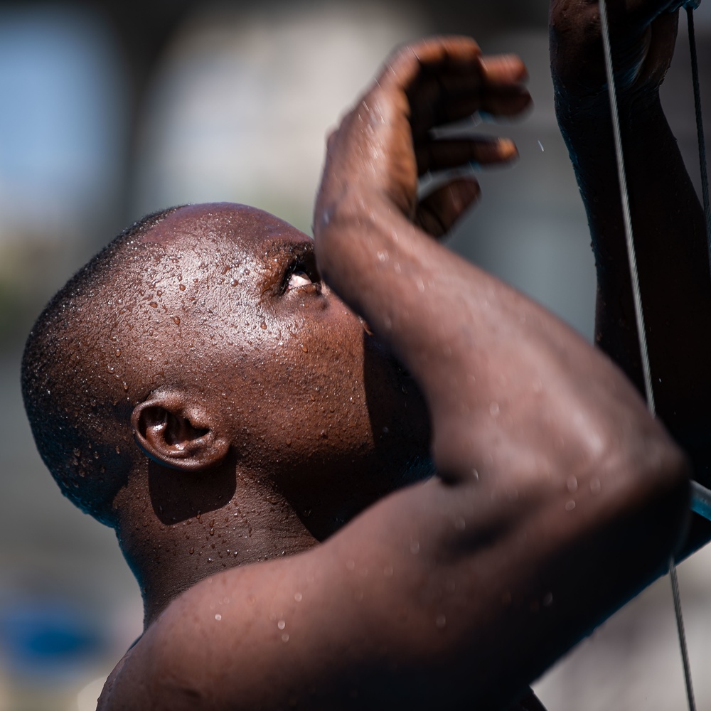 Cutlass Express 2023 participants conduct VBSS water-skills training